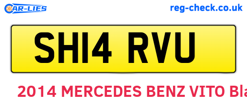 SH14RVU are the vehicle registration plates.
