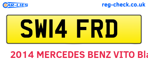 SW14FRD are the vehicle registration plates.
