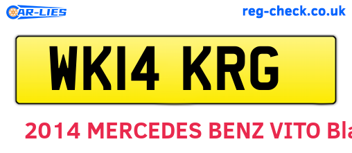 WK14KRG are the vehicle registration plates.