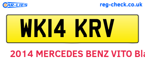 WK14KRV are the vehicle registration plates.