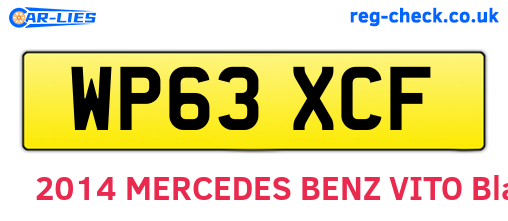 WP63XCF are the vehicle registration plates.