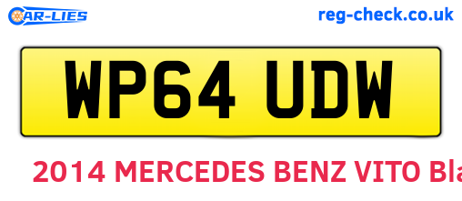 WP64UDW are the vehicle registration plates.