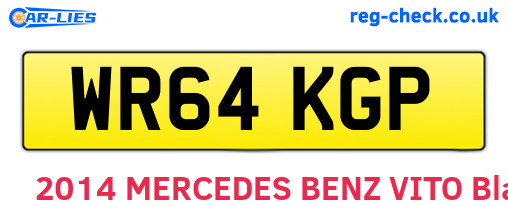WR64KGP are the vehicle registration plates.