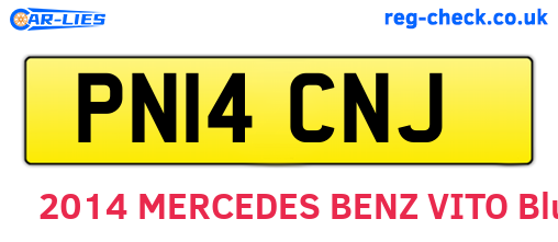 PN14CNJ are the vehicle registration plates.