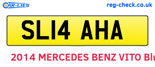 SL14AHA are the vehicle registration plates.