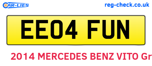 EE04FUN are the vehicle registration plates.
