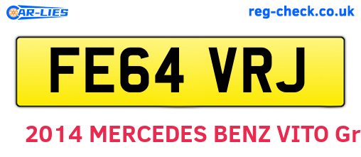 FE64VRJ are the vehicle registration plates.