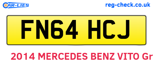 FN64HCJ are the vehicle registration plates.