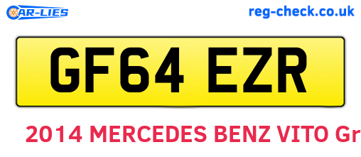 GF64EZR are the vehicle registration plates.