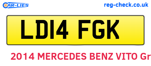 LD14FGK are the vehicle registration plates.