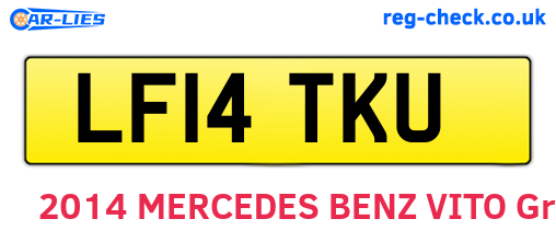 LF14TKU are the vehicle registration plates.