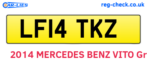 LF14TKZ are the vehicle registration plates.