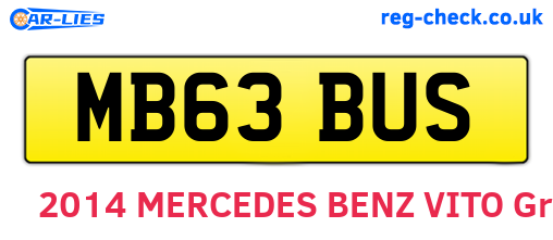 MB63BUS are the vehicle registration plates.