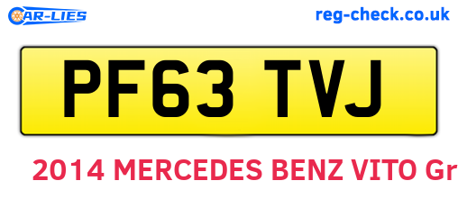 PF63TVJ are the vehicle registration plates.