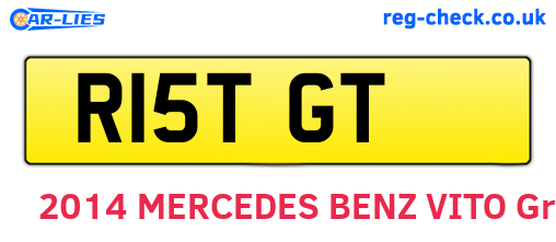 R15TGT are the vehicle registration plates.