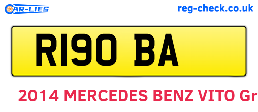 R19OBA are the vehicle registration plates.