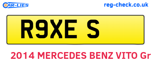 R9XES are the vehicle registration plates.