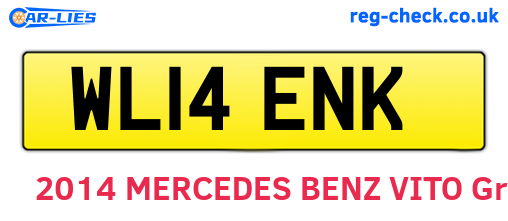 WL14ENK are the vehicle registration plates.