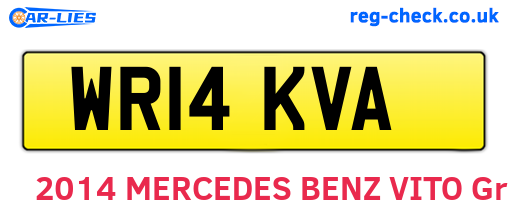 WR14KVA are the vehicle registration plates.