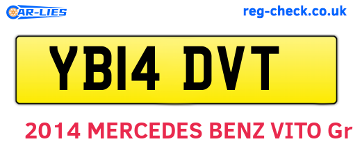 YB14DVT are the vehicle registration plates.