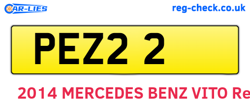 PEZ22 are the vehicle registration plates.
