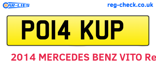 PO14KUP are the vehicle registration plates.