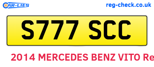 S777SCC are the vehicle registration plates.