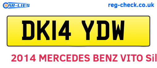 DK14YDW are the vehicle registration plates.