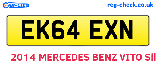 EK64EXN are the vehicle registration plates.