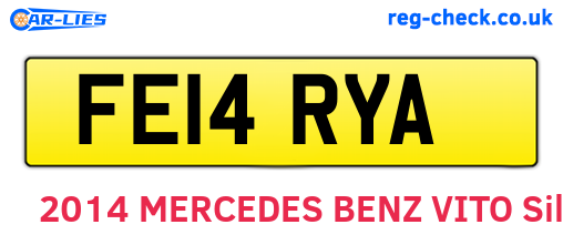 FE14RYA are the vehicle registration plates.