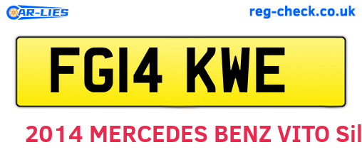FG14KWE are the vehicle registration plates.
