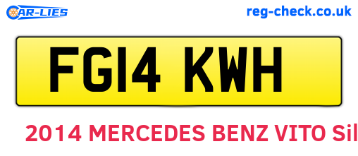 FG14KWH are the vehicle registration plates.