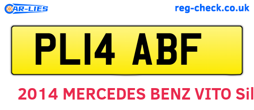 PL14ABF are the vehicle registration plates.