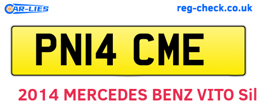 PN14CME are the vehicle registration plates.