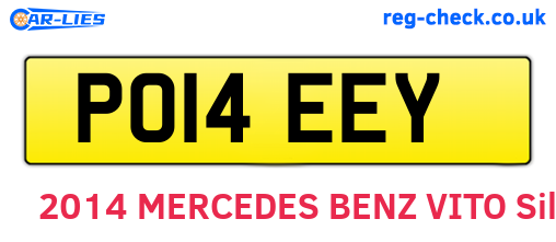 PO14EEY are the vehicle registration plates.