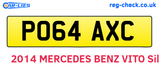 PO64AXC are the vehicle registration plates.