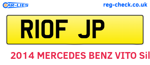R10FJP are the vehicle registration plates.