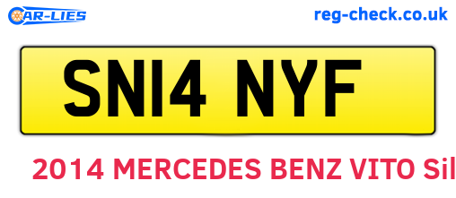 SN14NYF are the vehicle registration plates.