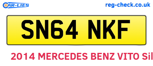 SN64NKF are the vehicle registration plates.