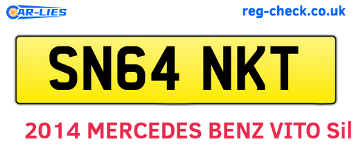 SN64NKT are the vehicle registration plates.