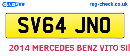 SV64JNO are the vehicle registration plates.