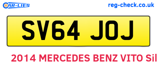SV64JOJ are the vehicle registration plates.