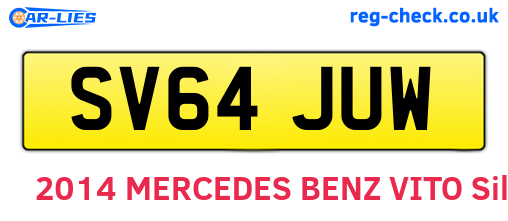 SV64JUW are the vehicle registration plates.
