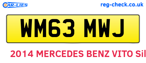 WM63MWJ are the vehicle registration plates.