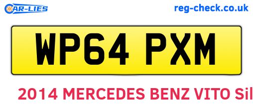 WP64PXM are the vehicle registration plates.