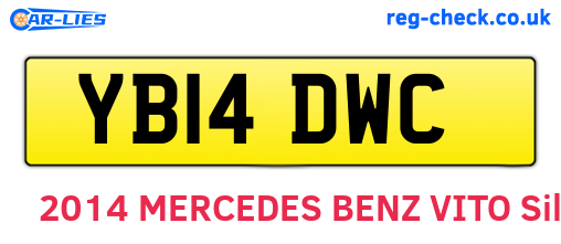 YB14DWC are the vehicle registration plates.