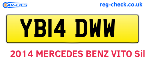 YB14DWW are the vehicle registration plates.