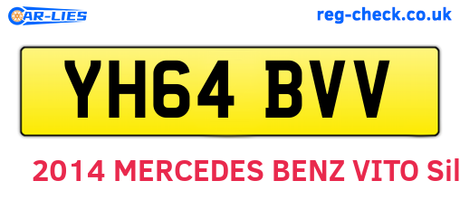 YH64BVV are the vehicle registration plates.