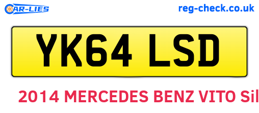 YK64LSD are the vehicle registration plates.