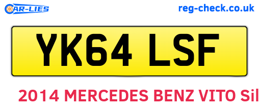 YK64LSF are the vehicle registration plates.